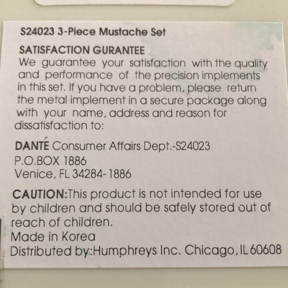 Barbados personal grooming kit and New in box Dante 3-piece mustache Set. - Picture 8 of 8